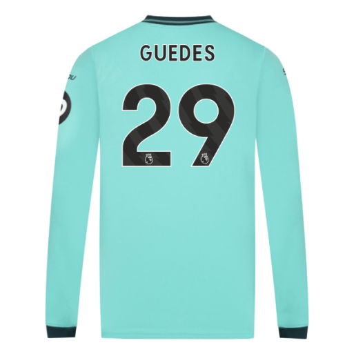 2025-2026 Wolves Long Sleeve Away Shirt (Guedes 29)