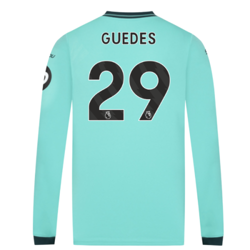 2025-2026 Wolves Long Sleeve Away Shirt (Guedes 29)
