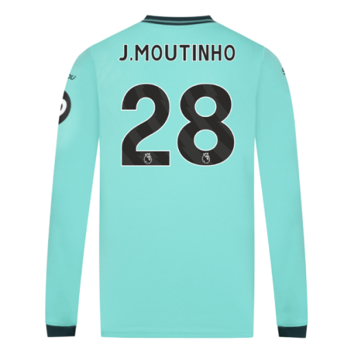 2025-2026 Wolves Long Sleeve Away Shirt (J.Moutinho 28)