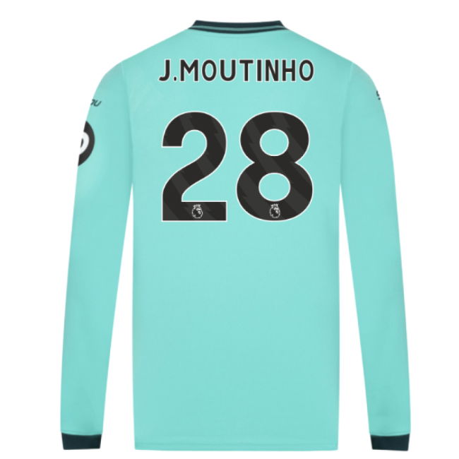 2025-2026 Wolves Long Sleeve Away Shirt (J.Moutinho 28)