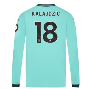 2025-2026 Wolves Long Sleeve Away Shirt (Kalajdzic 18)