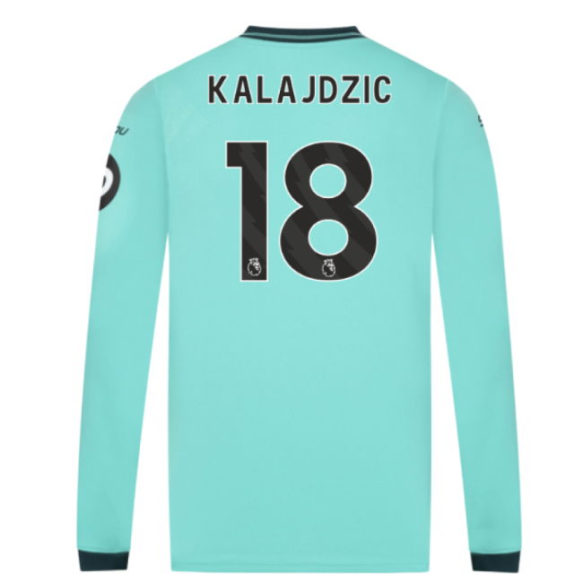2025-2026 Wolves Long Sleeve Away Shirt (Kalajdzic 18)