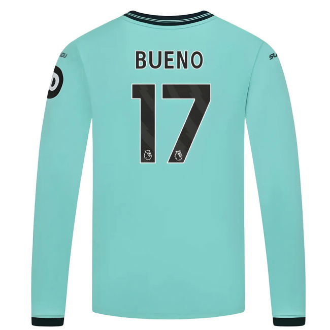 2025-2026 Wolves Long Sleeve Away Shirt (Kids) (Bueno 17)