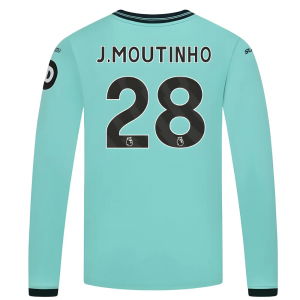 2025-2026 Wolves Long Sleeve Away Shirt (Kids) (J.Moutinho 28)