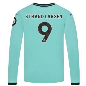 2025-2026 Wolves Long Sleeve Away Shirt (Kids) (Strand Larsen 9)