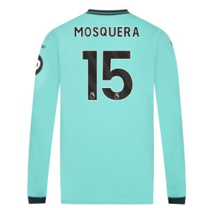 2025-2026 Wolves Long Sleeve Away Shirt (Mosquera 15)