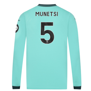 2025-2026 Wolves Long Sleeve Away Shirt (Munetsi 5)