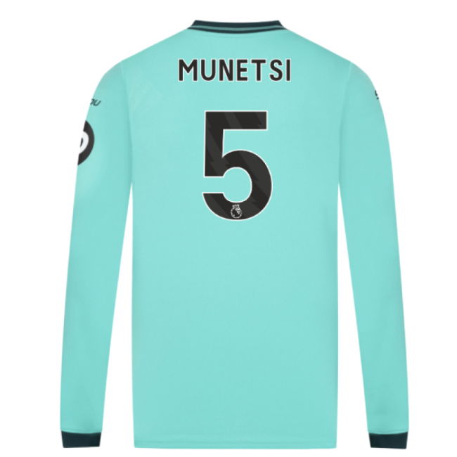 2025-2026 Wolves Long Sleeve Away Shirt (Munetsi 5)