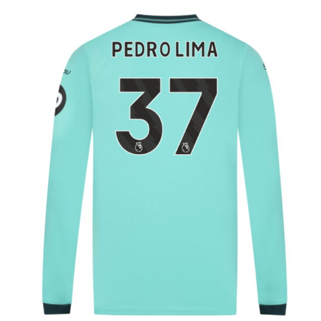 2025-2026 Wolves Long Sleeve Away Shirt (Pedro Lima 37)