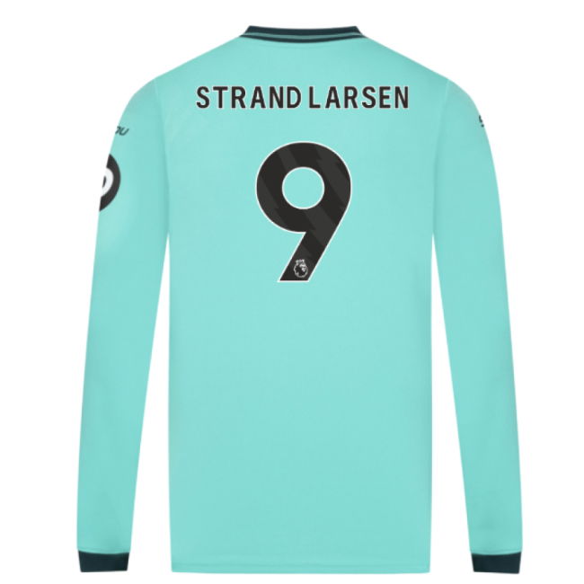 2025-2026 Wolves Long Sleeve Away Shirt (Strand Larsen 9)