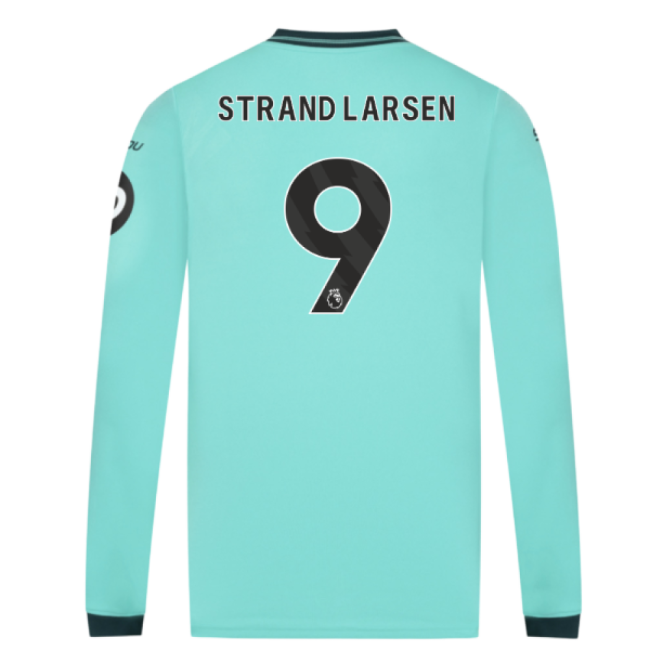 2025-2026 Wolves Long Sleeve Away Shirt (Strand Larsen 9)