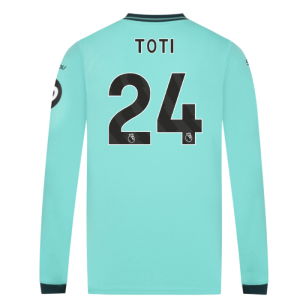 2025-2026 Wolves Long Sleeve Away Shirt (Toti 24)
