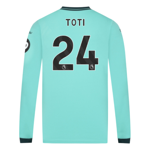 2025-2026 Wolves Long Sleeve Away Shirt (Toti 24)