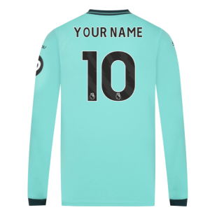 2025-2026 Wolves Long Sleeve Away Shirt (Your Name)