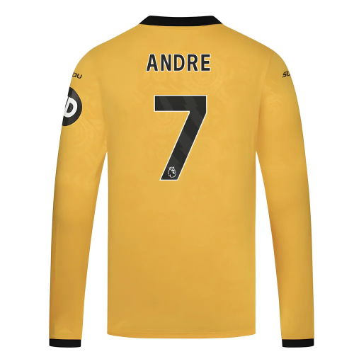2025-2026 Wolves Long Sleeve Home Shirt (Andre 7)