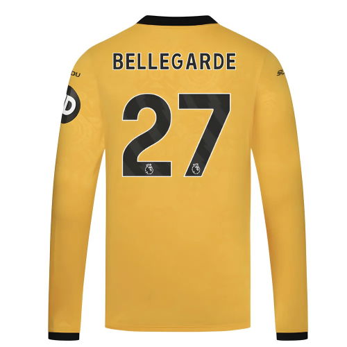 2025-2026 Wolves Long Sleeve Home Shirt (Bellegarde 27)