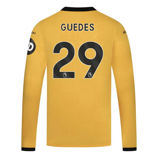 2025-2026 Wolves Long Sleeve Home Shirt (Guedes 29)