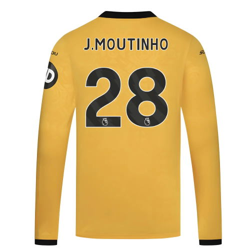 2025-2026 Wolves Long Sleeve Home Shirt (J.Moutinho 28)