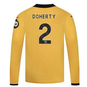 2025-2026 Wolves Long Sleeve Home Shirt - Kids (Doherty 2)