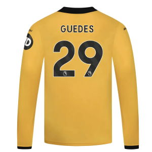2025-2026 Wolves Long Sleeve Home Shirt - Kids (Guedes 29)