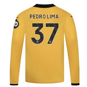 2025-2026 Wolves Long Sleeve Home Shirt - Kids (Pedro Lima 37)