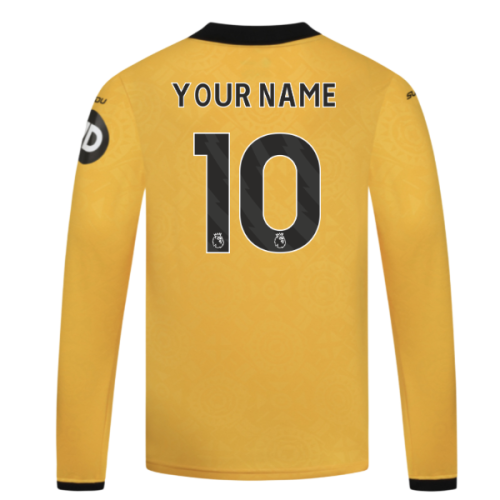 2025-2026 Wolves Long Sleeve Home Shirt - Kids (Your Name)