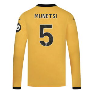 2025-2026 Wolves Long Sleeve Home Shirt (Munetsi 5)