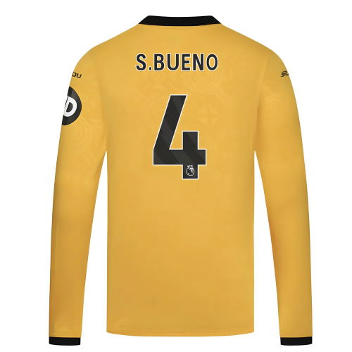2025-2026 Wolves Long Sleeve Home Shirt (S.Bueno 4)