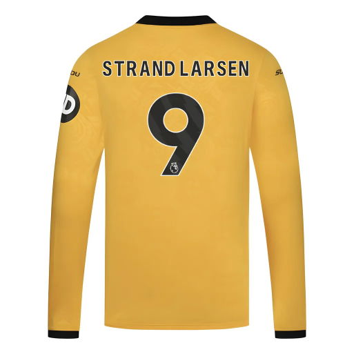 2025-2026 Wolves Long Sleeve Home Shirt (Strand Larsen 9)