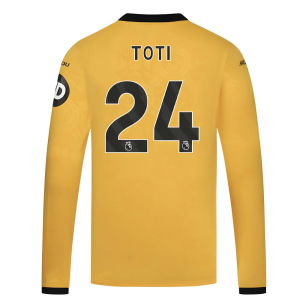 2025-2026 Wolves Long Sleeve Home Shirt (Toti 24)