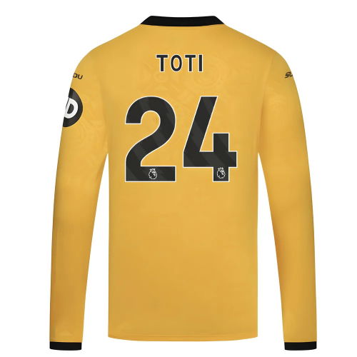 2025-2026 Wolves Long Sleeve Home Shirt (Toti 24)