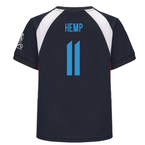 2025 England WEC Poly T-Shirt (Navy) - Kids (HEMP 11)