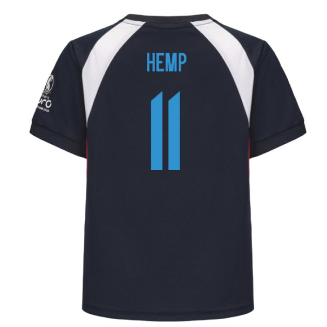 2025 England WEC Poly T-Shirt (Navy) - Kids (HEMP 11)
