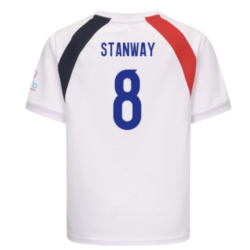2025 England WEC Poly T-Shirt (White) - Kids (STANWAY 8)