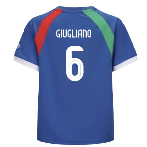 2025 Italy WEC Poly T-shirt (Blue) - Kids (Giugliano 6)