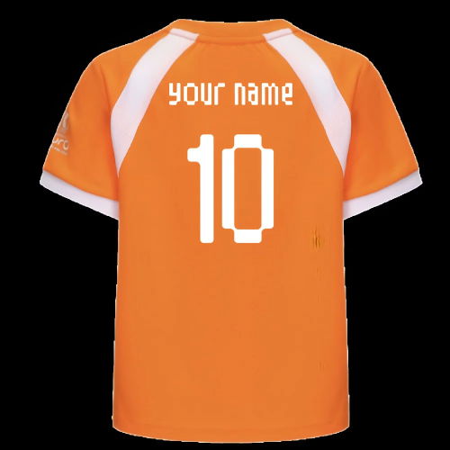 2025 Netherlands WEC Poly T-shirt (Orange) - Kids (Your Name)