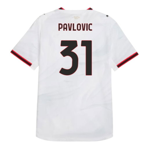 2026-2027 AC Milan Authentic Away Shirt (Pavlovic 31)