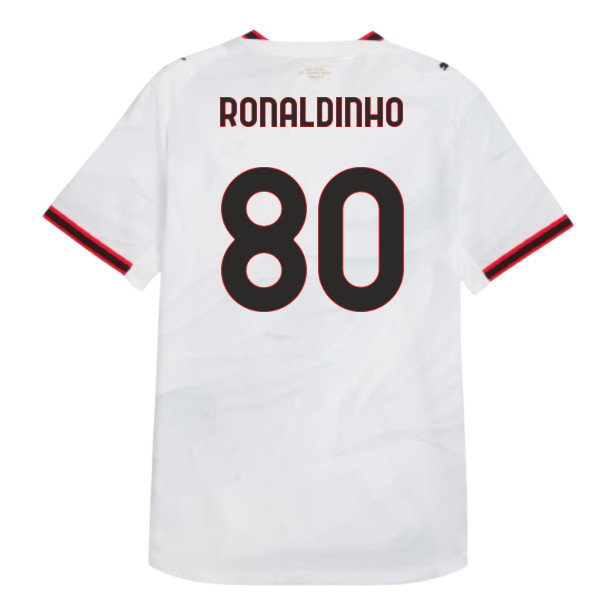 2026-2027 AC Milan Authentic Away Shirt (Ronaldinho 80)