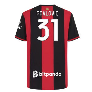 2026-2027 AC Milan Authentic Home Shirt (Pavlovic 31)