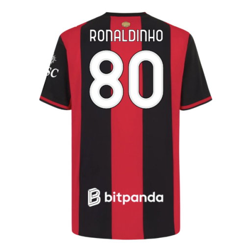 2026-2027 AC Milan Authentic Home Shirt (Ronaldinho 80)