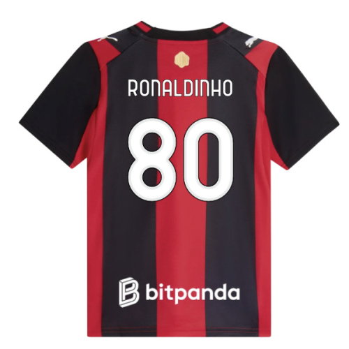 2026-2027 AC Milan Home Shirt (Kids) (Ronaldinho 80)