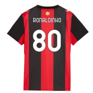 2026-2027 AC Milan Home Shirt (Womens) (Ronaldinho 80)