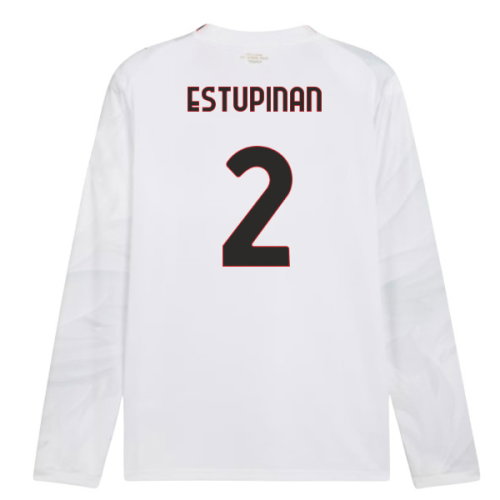 2026-2027 AC Milan Long Sleeve Away Shirt (Estupinan 2)