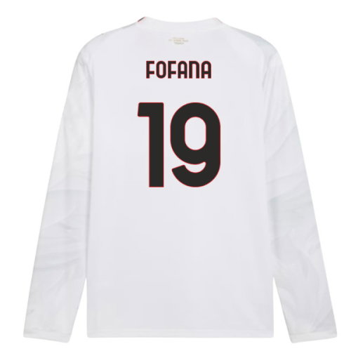 2026-2027 AC Milan Long Sleeve Away Shirt (Fofana 19)