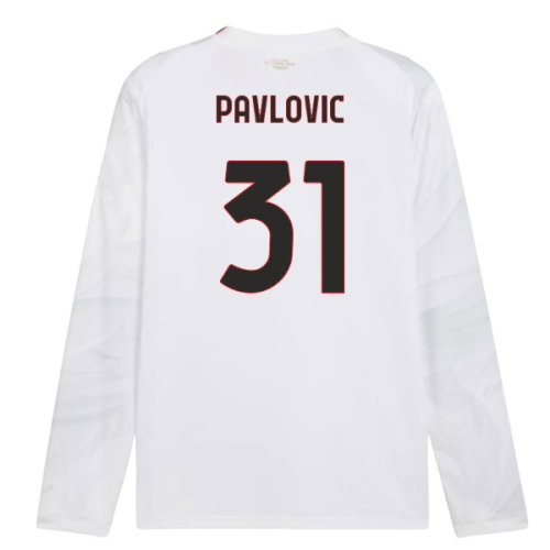 2026-2027 AC Milan Long Sleeve Away Shirt (Pavlovic 31)