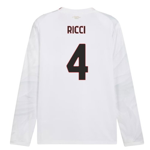 2026-2027 AC Milan Long Sleeve Away Shirt (Ricci 4)