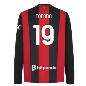 2026-2027 AC Milan Long Sleeve Home Shirt (Fofana 19)