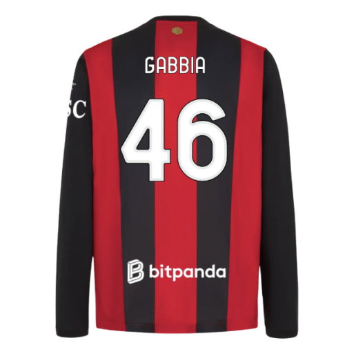 2026-2027 AC Milan Long Sleeve Home Shirt (Gabbia 46)