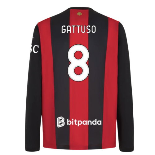 2026-2027 AC Milan Long Sleeve Home Shirt (Gattuso 8)