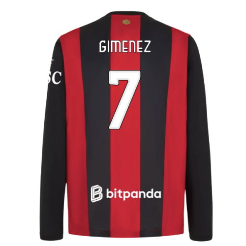 2026-2027 AC Milan Long Sleeve Home Shirt (Gimenez 7)